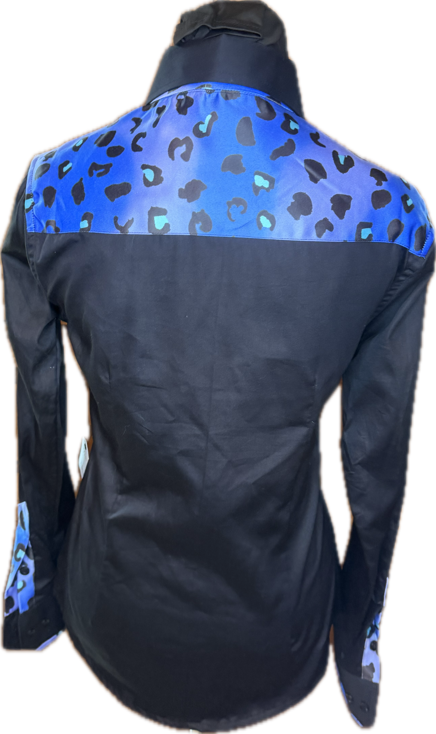 Cheetah Western Ladies Shirt Black
