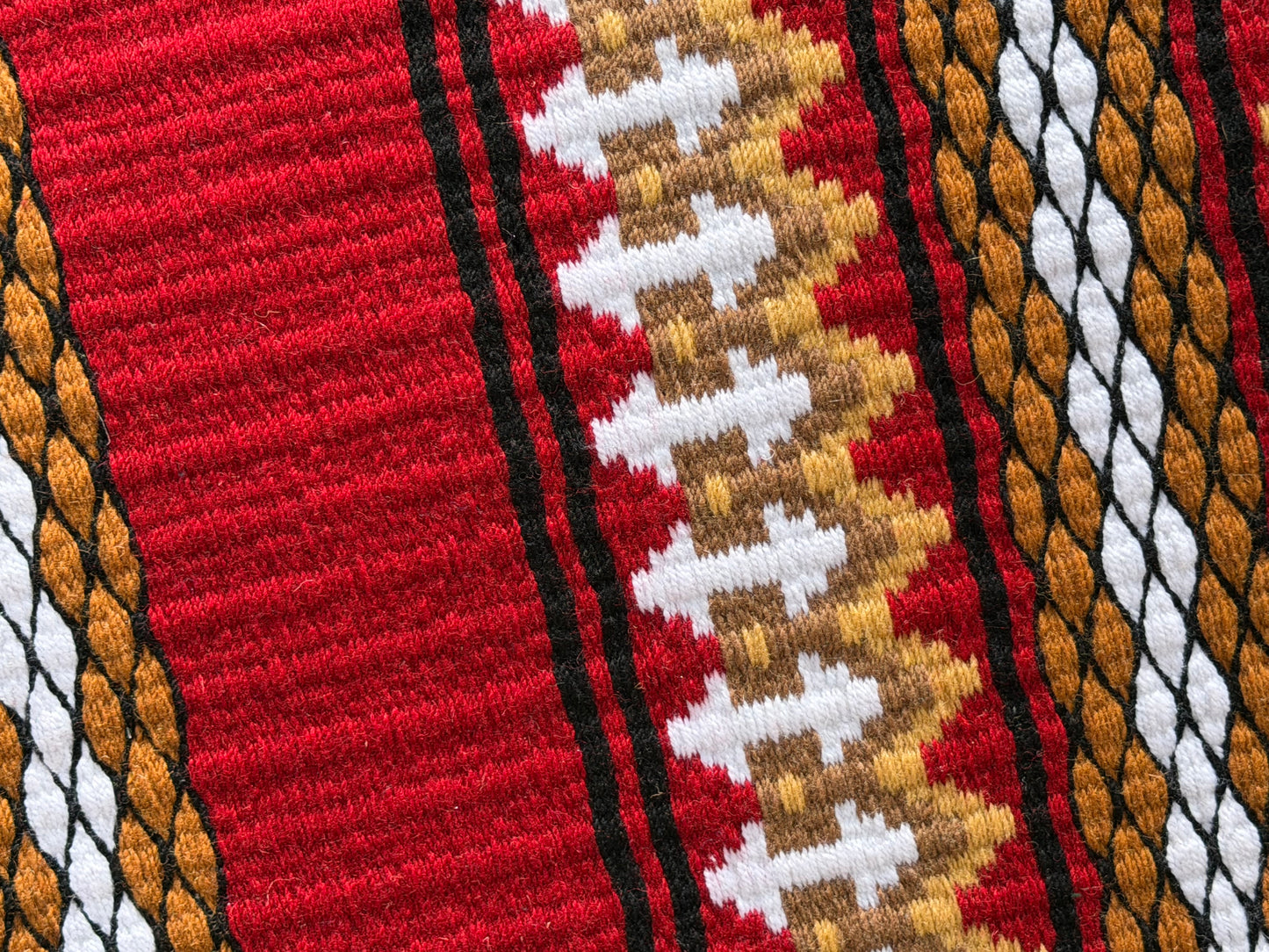 B611 Oversized Saddle Blanket Black, Show Red, Black, White, Raw Umber, Indian Tan, Sheep Skin