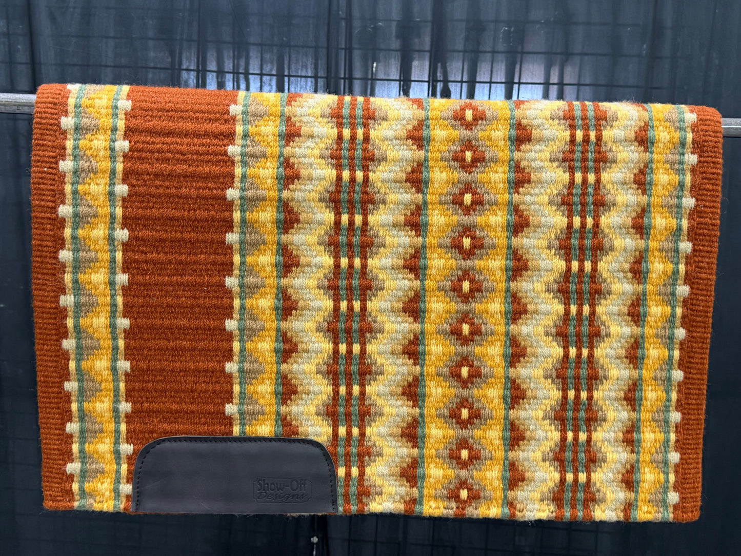 B596 Oversized Saddle Blanket Rust, Gold, Fawn, Gold, Seductive Honey, Sage Green