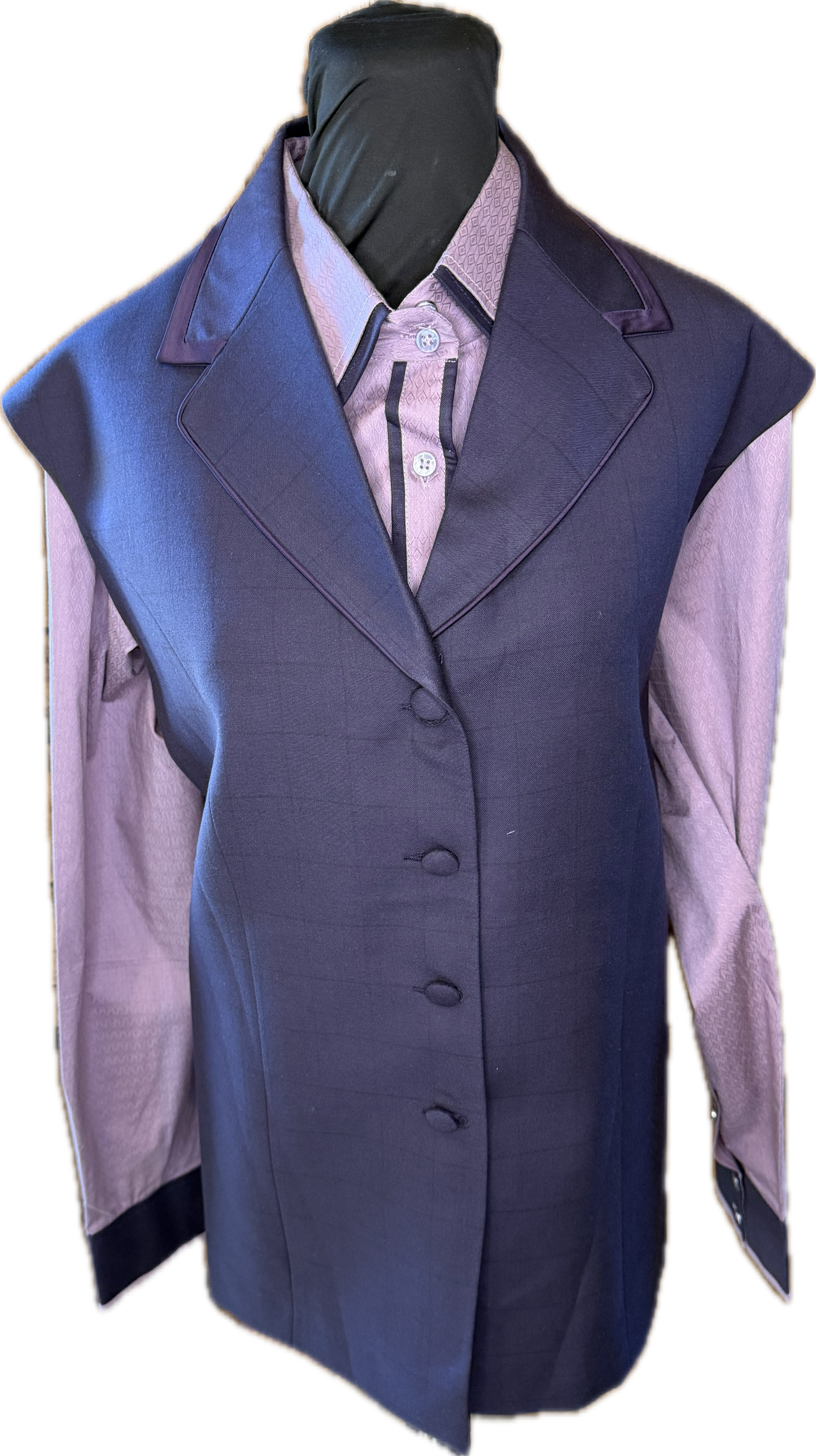 *48 Bust* Vest Set * Plum Vest and with Matching Shirt
