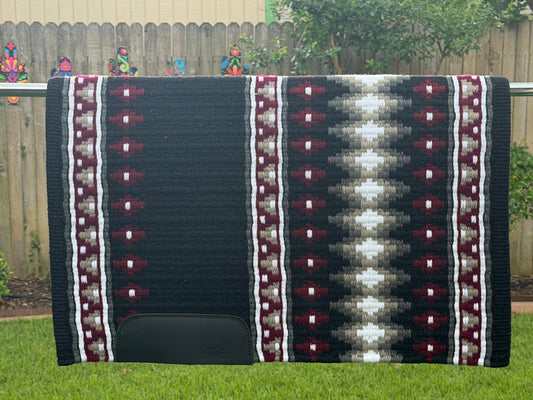 B569 Oversized Saddle Blanket Black, White, Burgundy, Ash, Charcoal