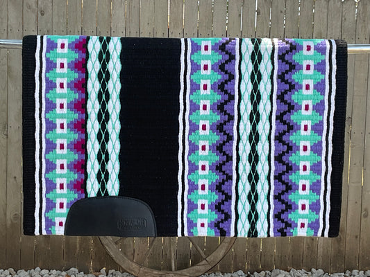 B108 Oversized Saddle Blanket Black, Lavender, Raspberry, White