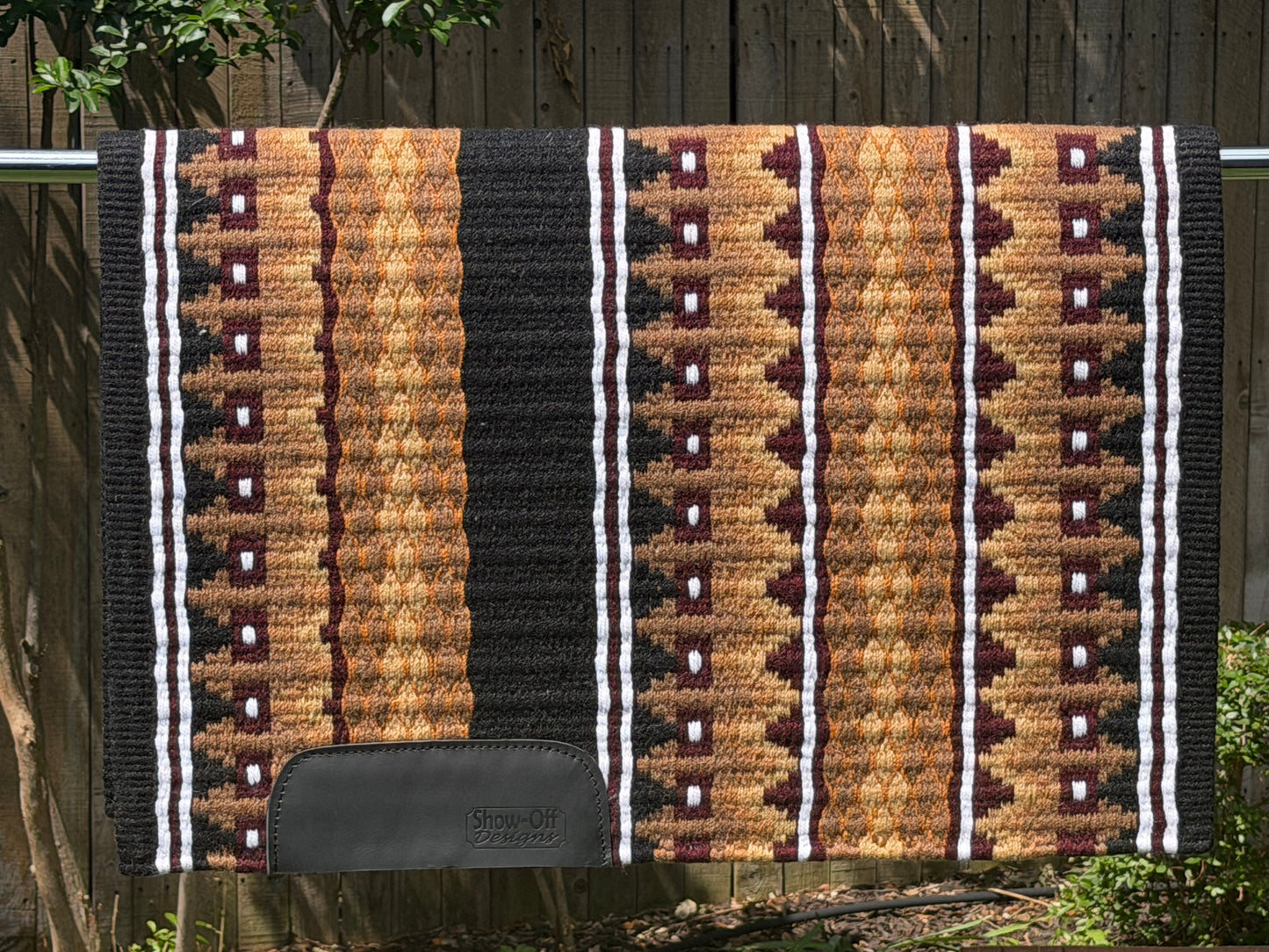 B530 Oversized Saddle Blanket Black, White, Burgundy, Caramel, Raw Umber, Sheep Skin, Indian Tan, Gold