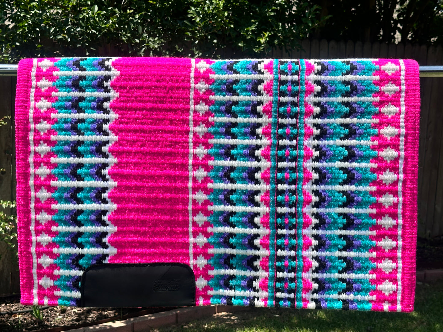 B201 Oversized Saddle Blanket neon pink, mint green, teal, lavender white black