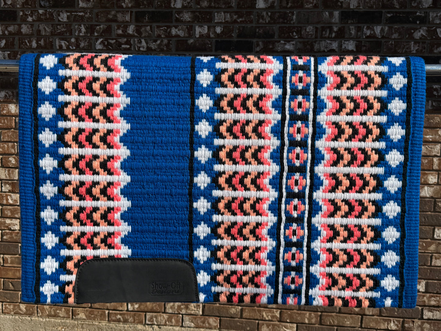 B453 Oversized Saddle Blanket Royal Blue, White, Black, Peach, Coral