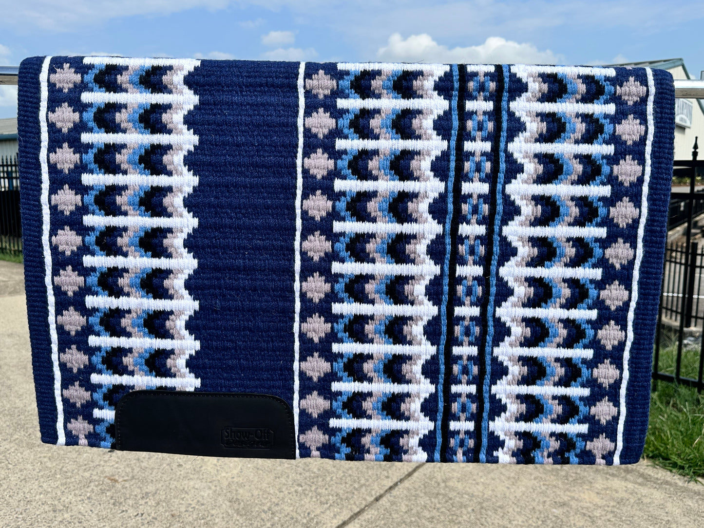 B376 Oversized Saddle Blanket Navy Blue, Periwinkle, Lavender, White, Black