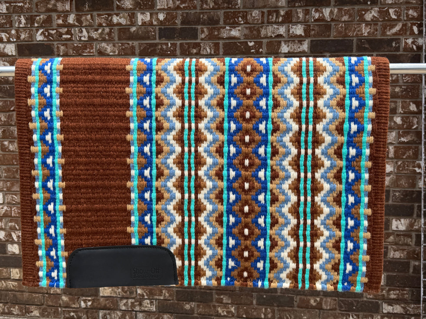 B616 Oversized Saddle Blanket Chestnut Brown, Royal Blue, White, Aqua, Sheep Skin, Periwinkle