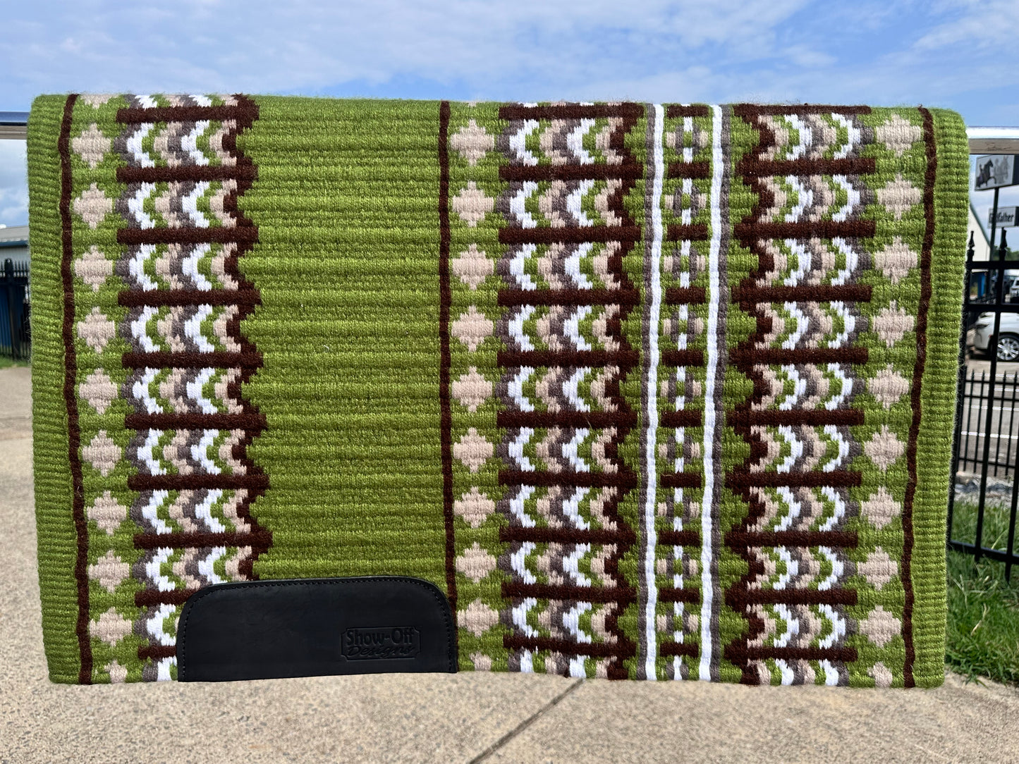 B374 Oversized Saddle Blanket Olive Green, Chocolate, Fawn, White, Taupe