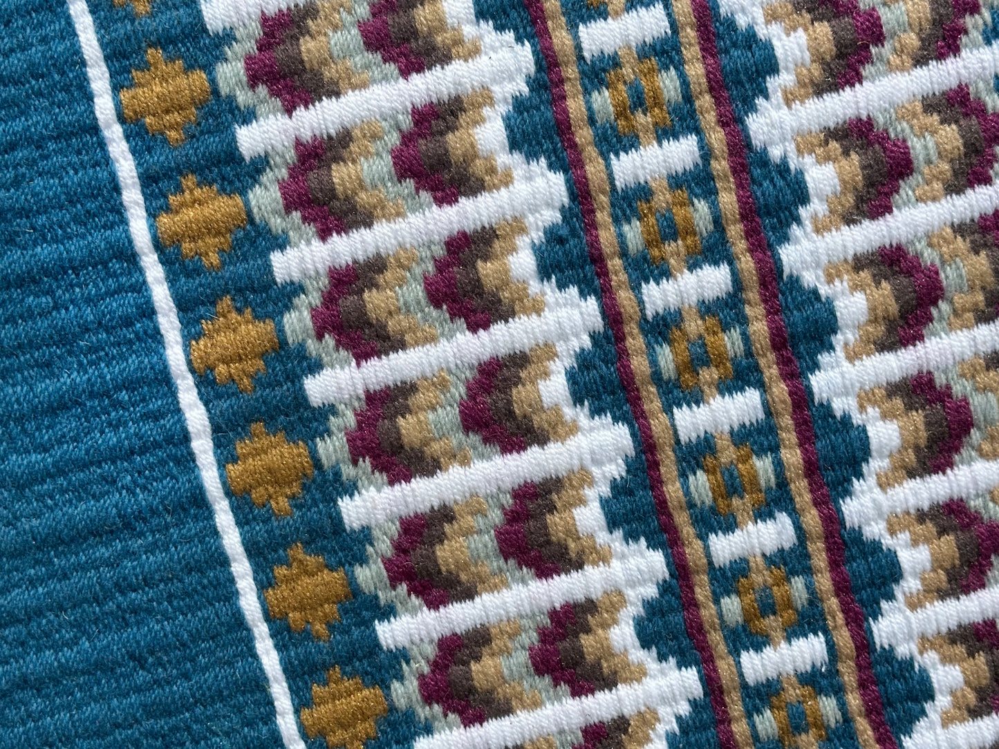 B363 Oversized Saddle Blanket Slate Blue, Light Sage Green, Tan, French Tan, Light Brown, Berry