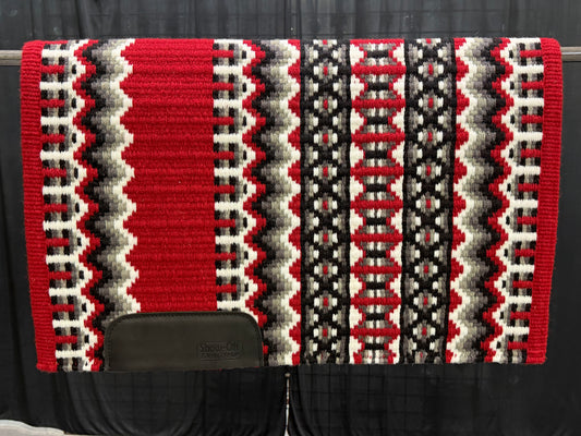 B589 Oversized Saddle Blanket Red, Black, White, Ash, Charcoal
