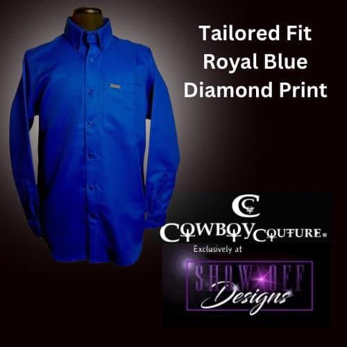 Cowboy Couture Men's Shirt - Royal Blue