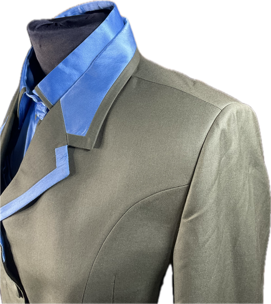 *36 Bust* Olive green coat, light blue shirt with matching olive pants (34" waist)