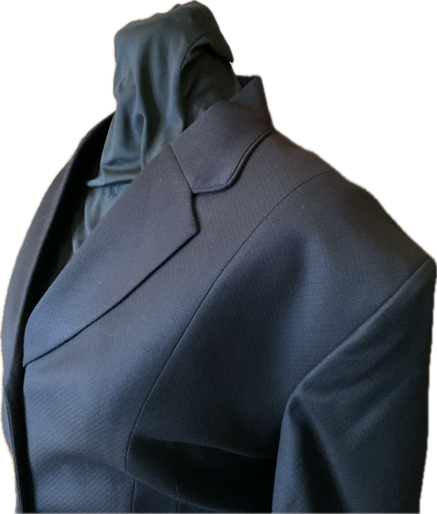 *46 Bust* Black with Matching Velvet Collar and Piping