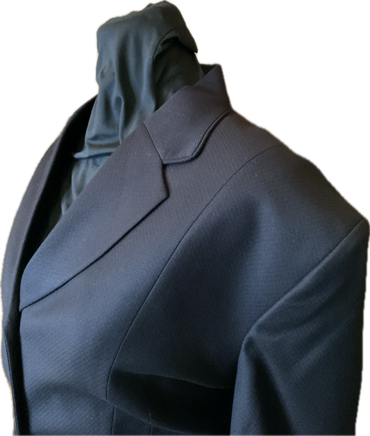 *46 Bust* Black with Matching Velvet Collar and Piping