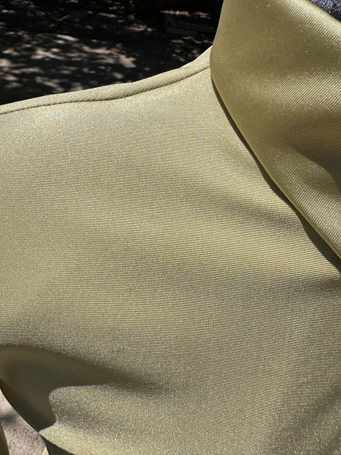 ADULT Plain Zip Up Shirt Gold Sheen