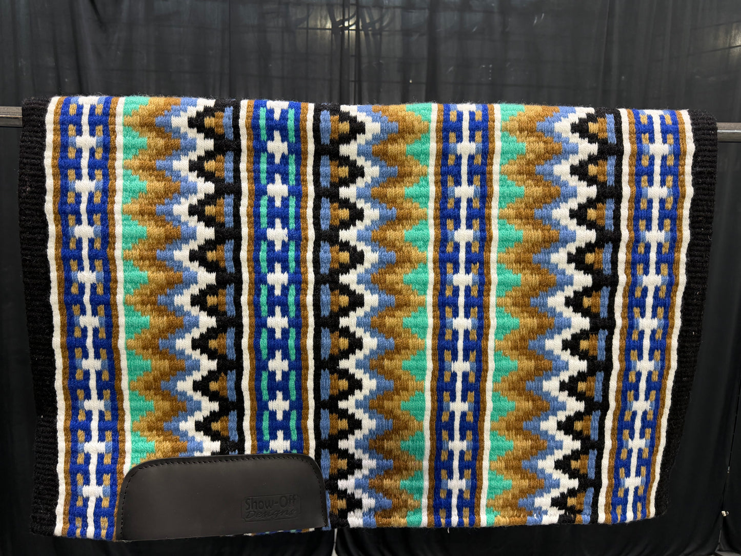 B601 Oversized Saddle Blanket Black, White, Royal Blue, Mint Green, Indian Tan, Sheep Skin, Periwinkle