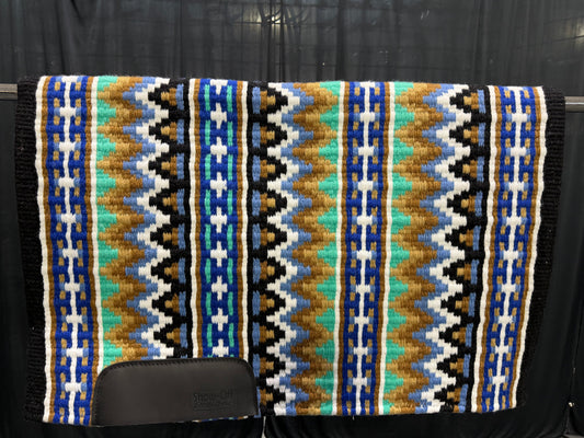 B601 Oversized Saddle Blanket Black, White, Royal Blue, Mint Green, Indian Tan, Sheep Skin, Periwinkle