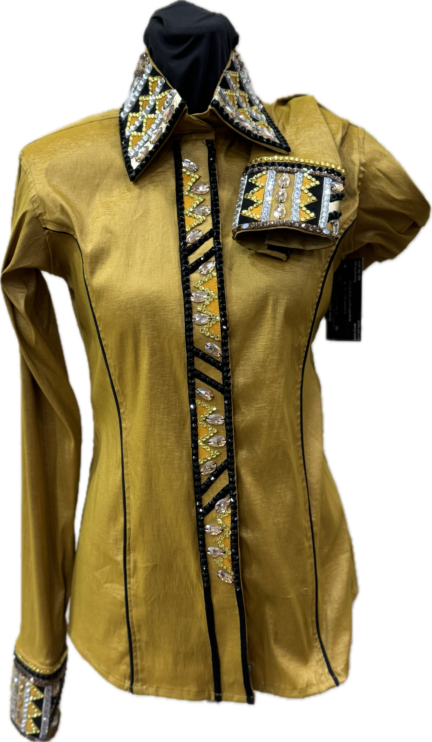 Size Small Dark Gold with Black, Gold and Silver Accents