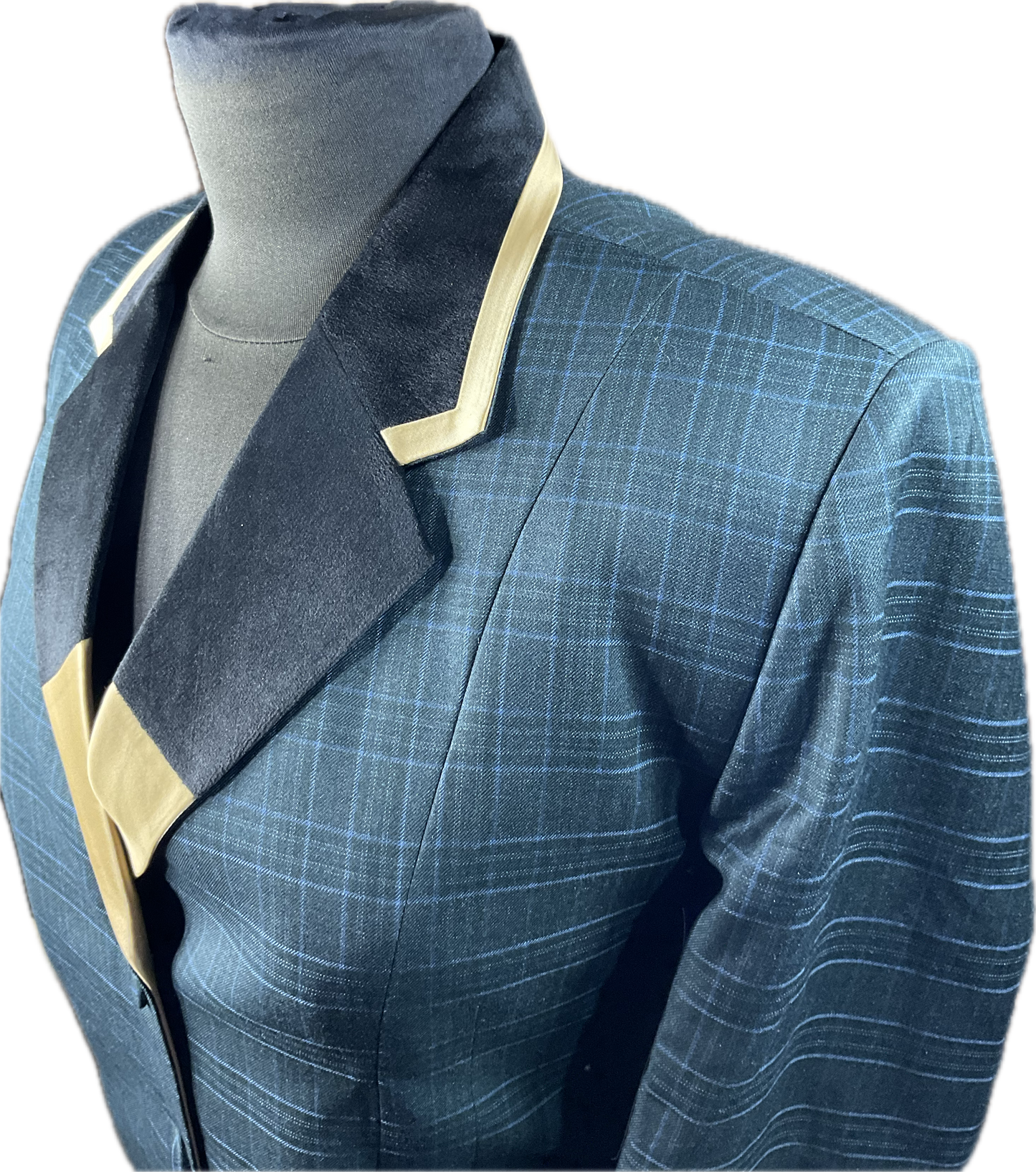 *40 Bust* Hunter green plaid with gold trims.