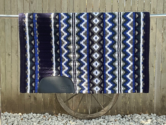 B113 Oversized Saddle Blanket Navy Blue, Gray, Charcoal, Matte Royal Blue, White