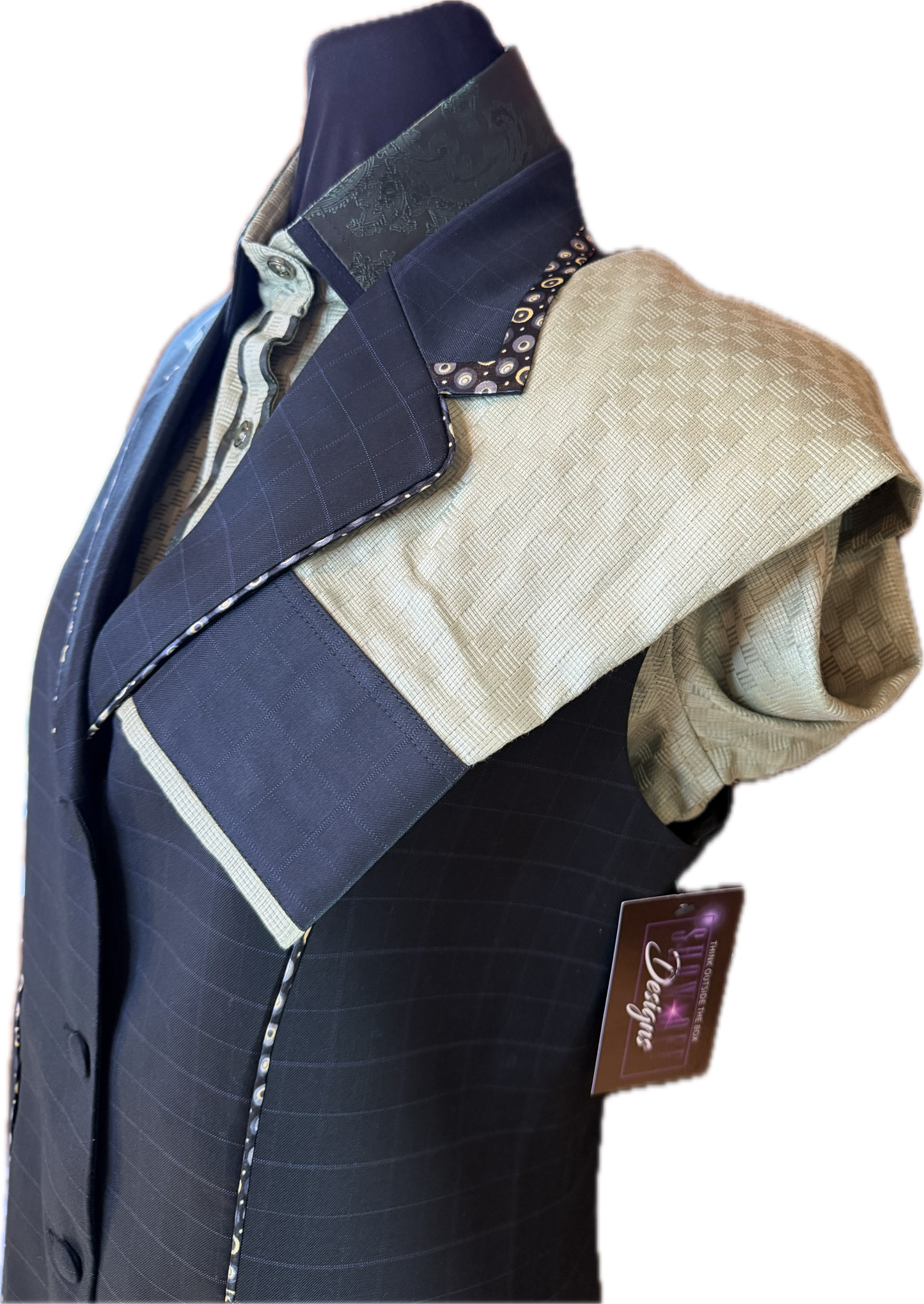 *36 Bust* Vest Set *Dark Green Plaid and Matching Shirt