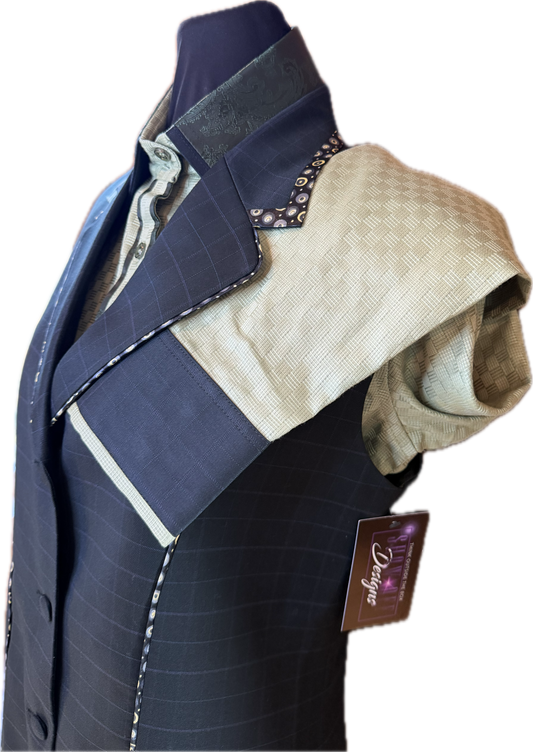 *36 Bust* Vest Set *Dark Green Plaid and Matching Shirt