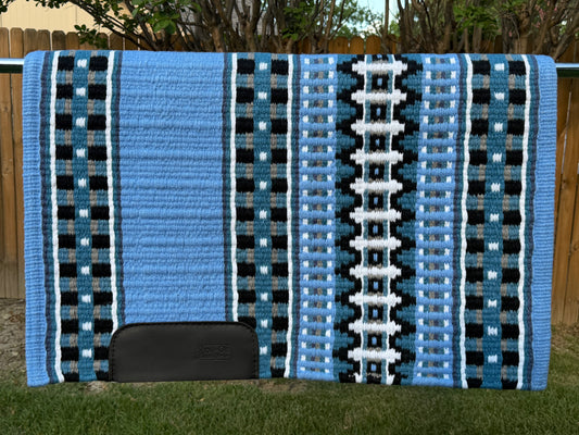 B545 Oversized Saddle Blanket Periwinkle, Niagara, Black, Ash, Charcoal, White, Aqua, Slate Blue