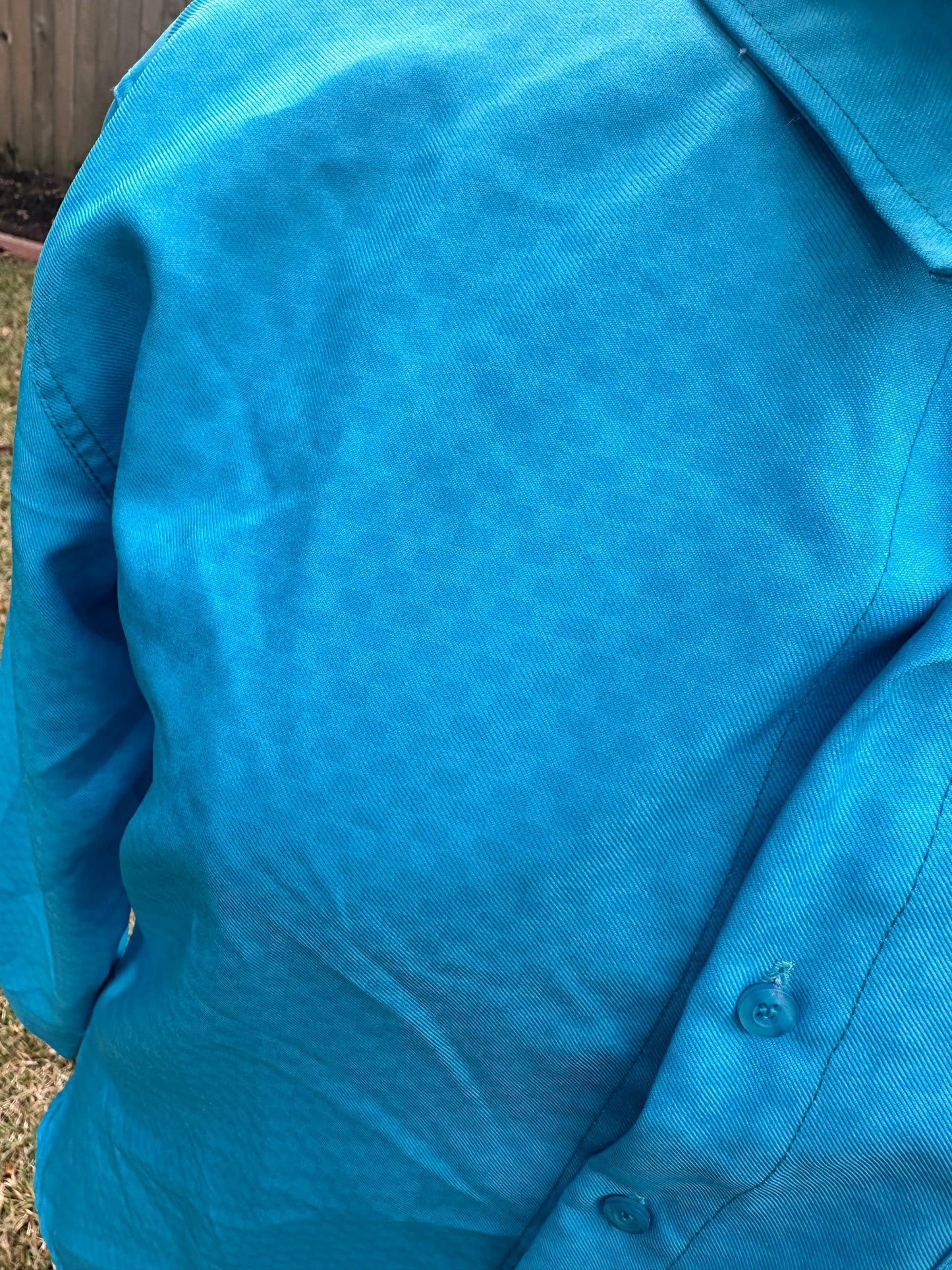 Cowboy Couture Men's Shirt -Soft Turquoise - Diamond Print