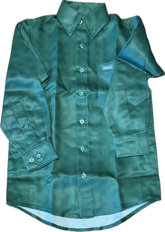 Cowboy Couture Youth Boys -Hunter Green Check- size 4