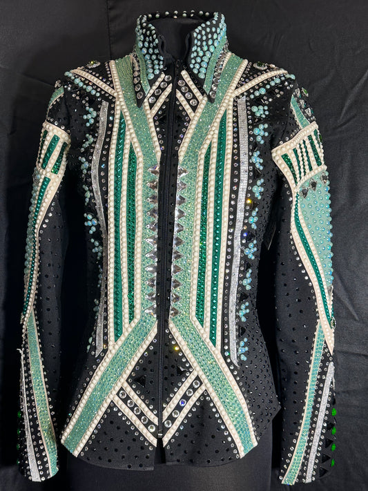 Medium Showmanship Jacket. Green and Lucious!