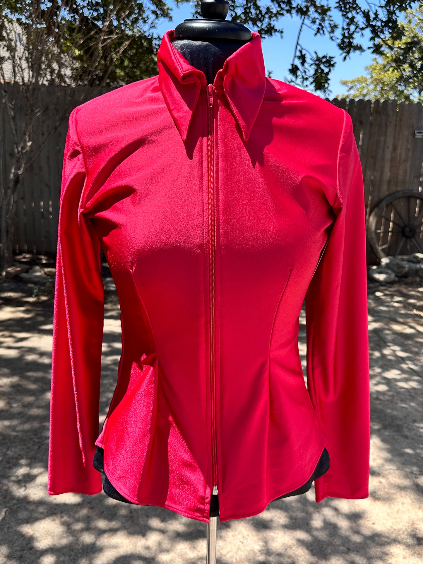 Adult Plain Zip Up Cherry Red