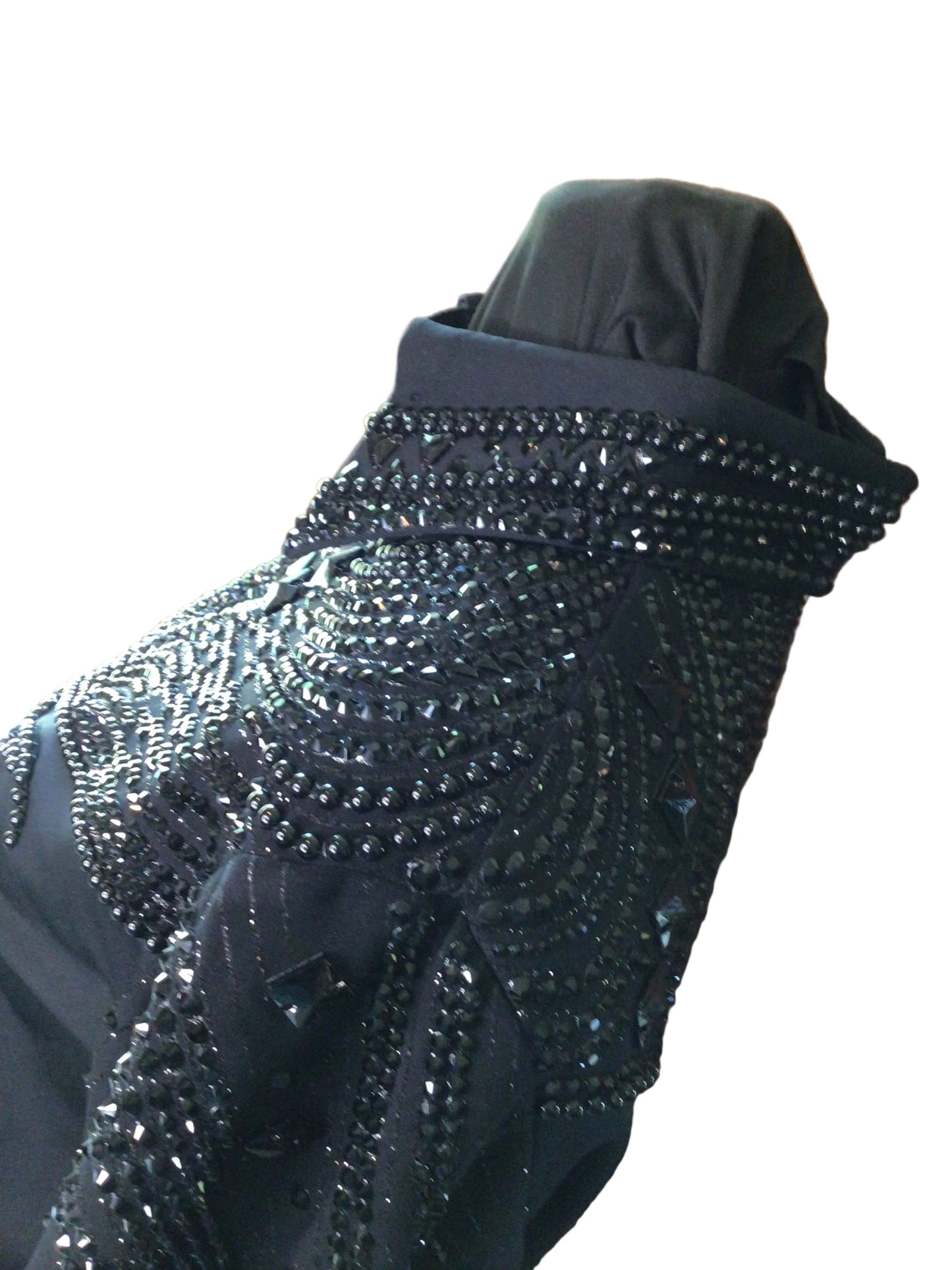 Large Black Stretch Horsemanship. Back Zip Tone on Tone Design