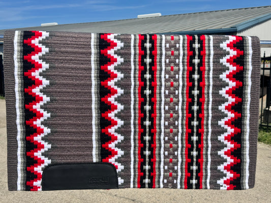 B396 Oversized Saddle Blanket Silver Rose, White, Ash, Charcoal, Black, Bright Red
