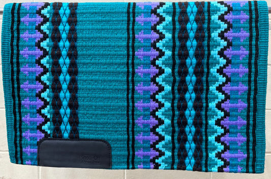 B352 Oversized Saddle Blanket Teal, Black, Levander, Aqua, Soft Turquoise