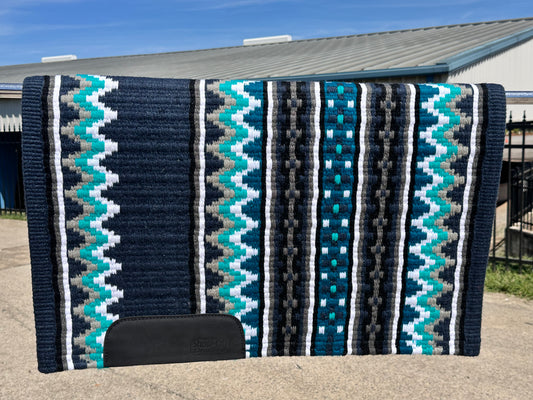 B390 Oversized Saddle Blanket Show Navy Blue, Dark Navy, Black,, White, Ash, Charcoal, Dark Teal, Bright Teal