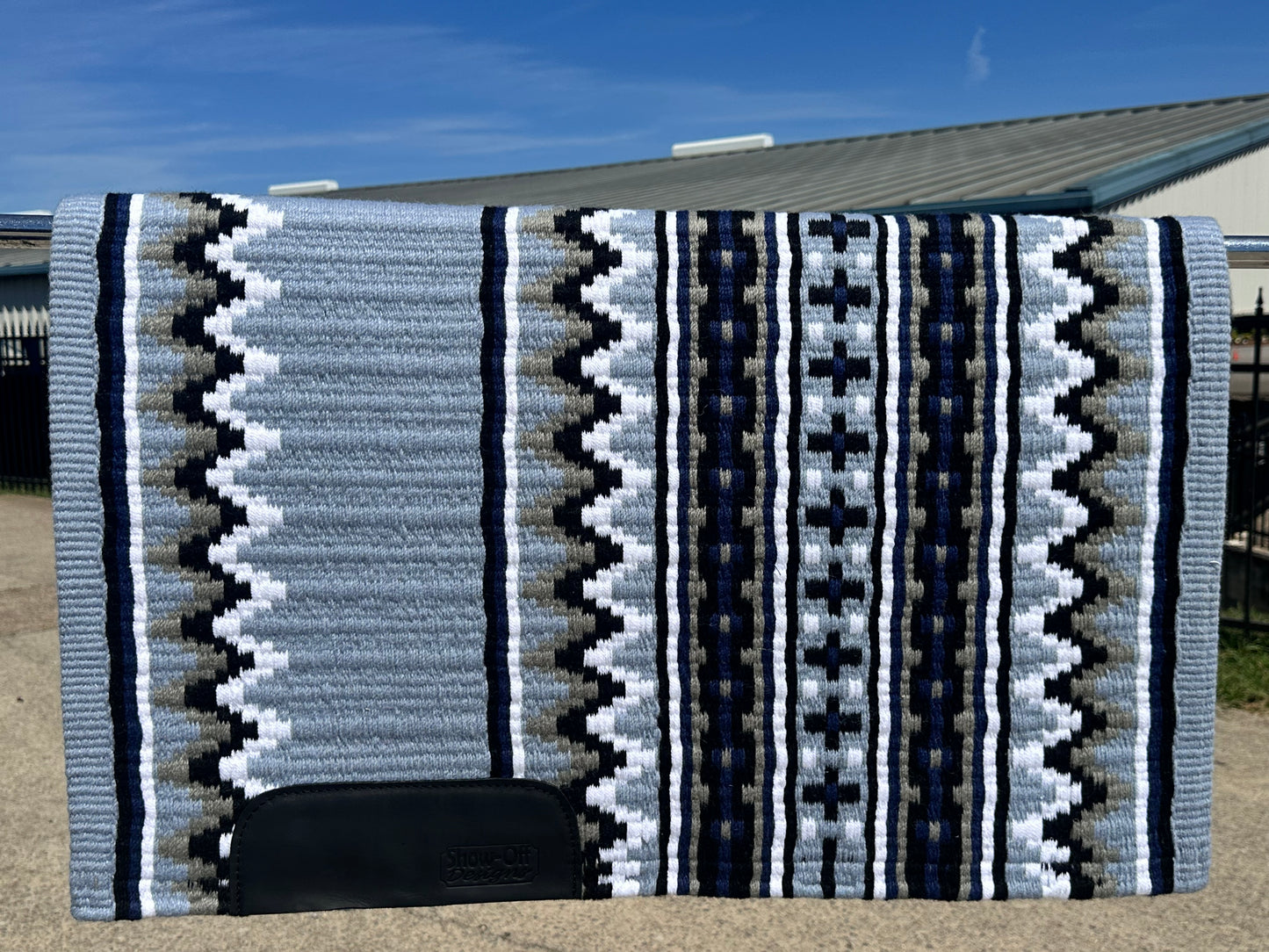 B403 Oversized Saddle Blanket Light Blue, Black, White, Navy, Ash