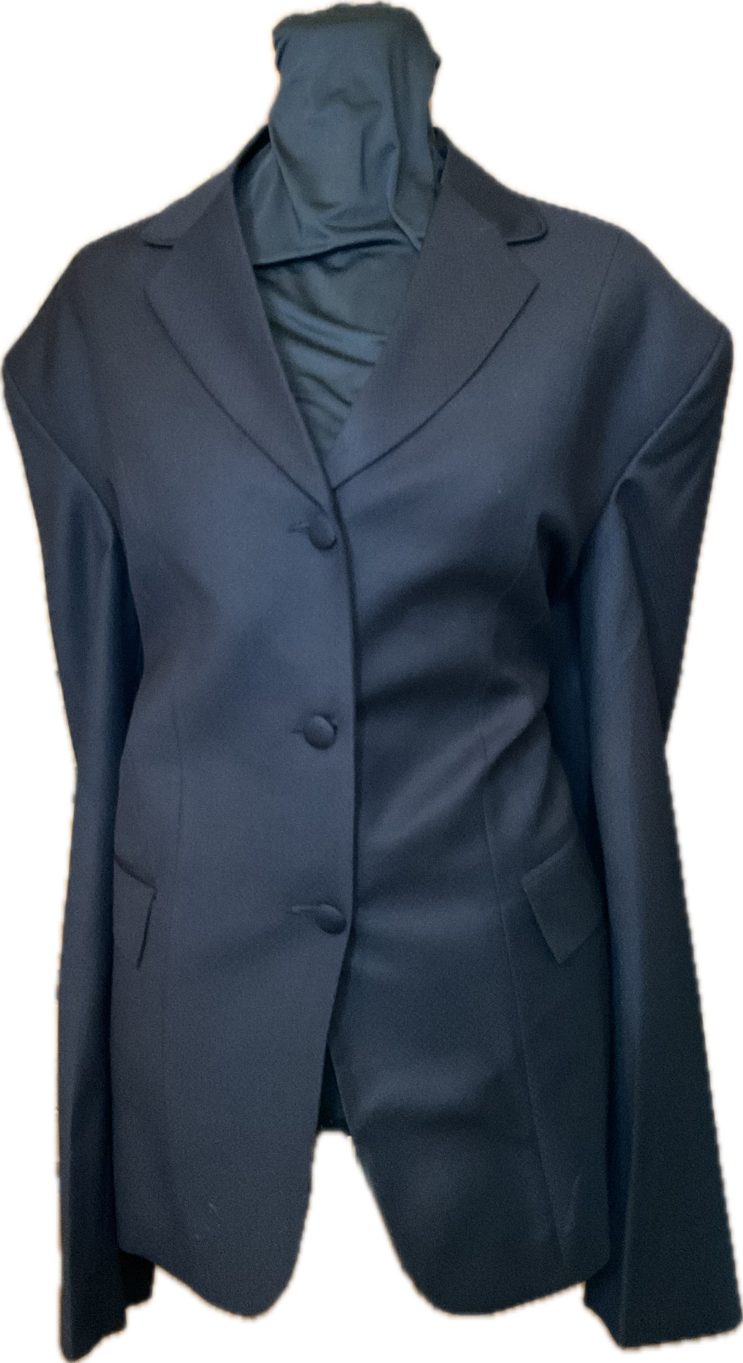 *46 Bust* Black with Matching Velvet Collar and Piping