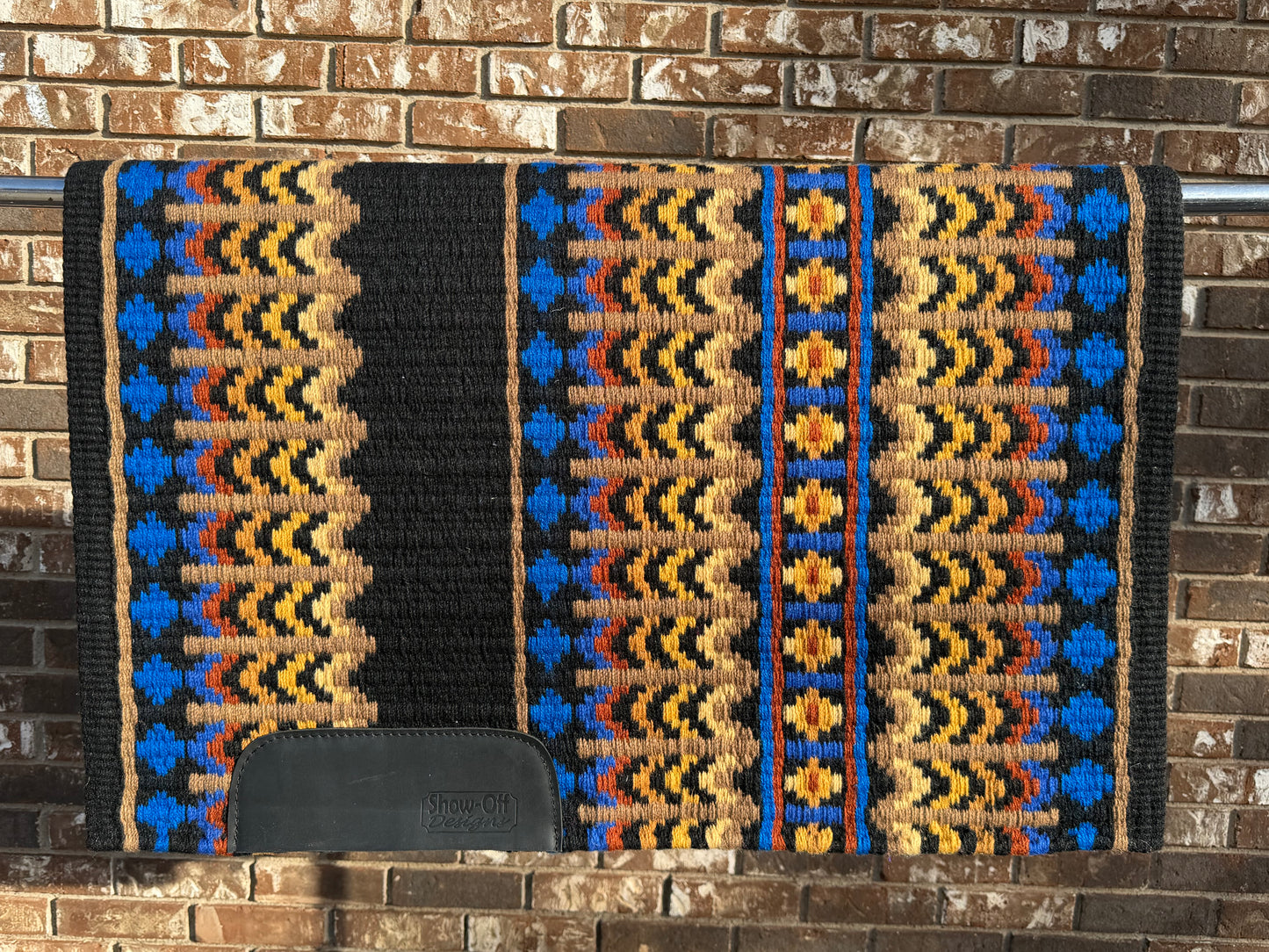 B473 Oversized Saddle Blanket Black, Raw Umber, Seductive Honey, Indian Tan, Rust, Bright Royal Blue, Royal Blue