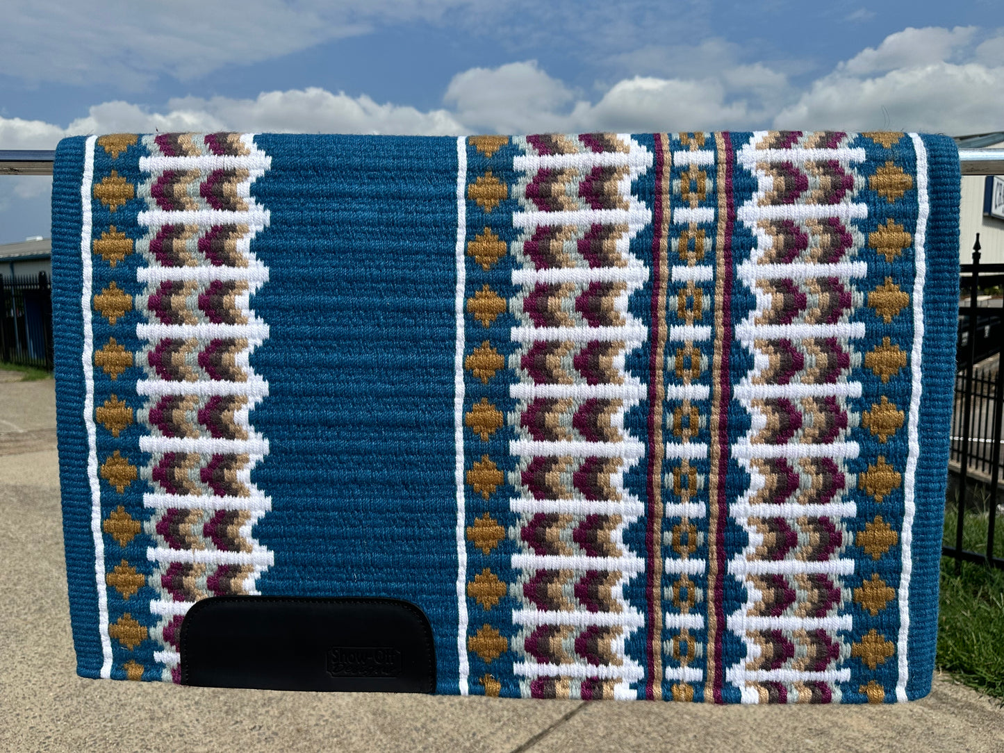 B363 Oversized Saddle Blanket Slate Blue, Light Sage Green, Tan, French Tan, Light Brown, Berry