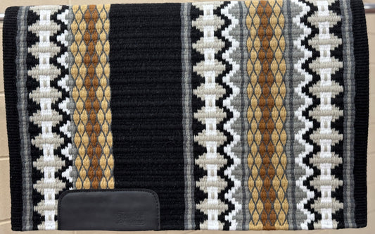 B335 Oversized Saddle Blanket Black, Charcoal, Ash, White, Chestnut Brown, Indian Tan