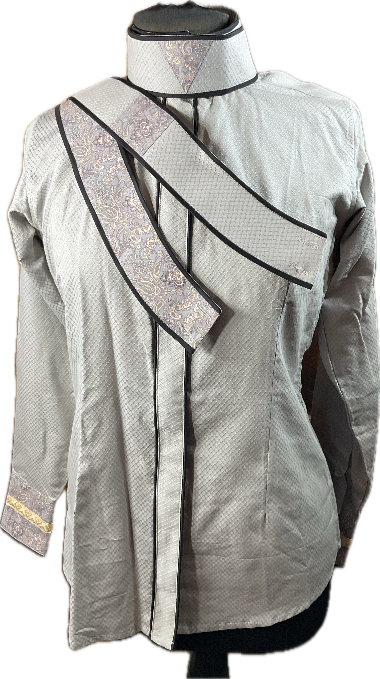 **38 Bust** THE WEEKENDER - Grey with black and gold trims