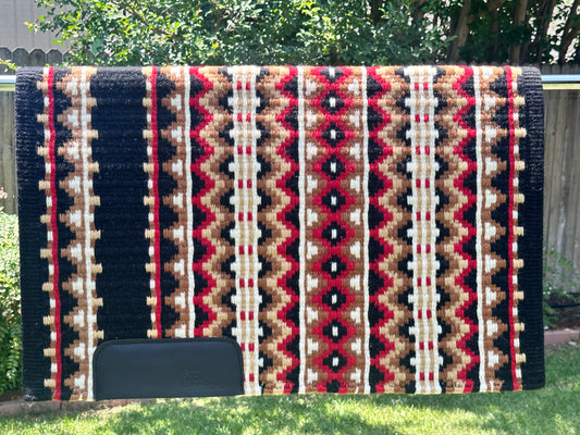 B170 Oversized Saddle Blanket black, cream, brick red, seductive honey, french tan