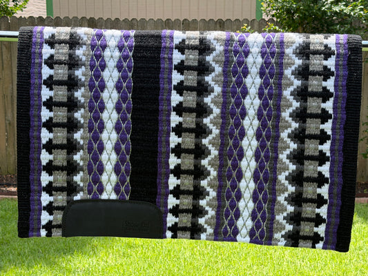 B565 Oversized Saddle Blanket Black, White, Show Purple, Matte Silver Metallic, Ash, Charcoal