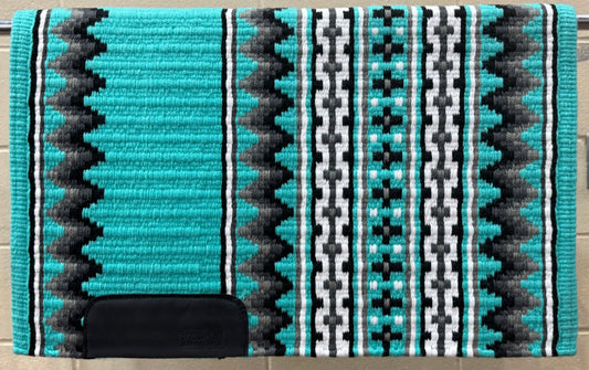 B3445 Oversized Saddle Blanket Mint Green, Black, Charcoal, Ash, White