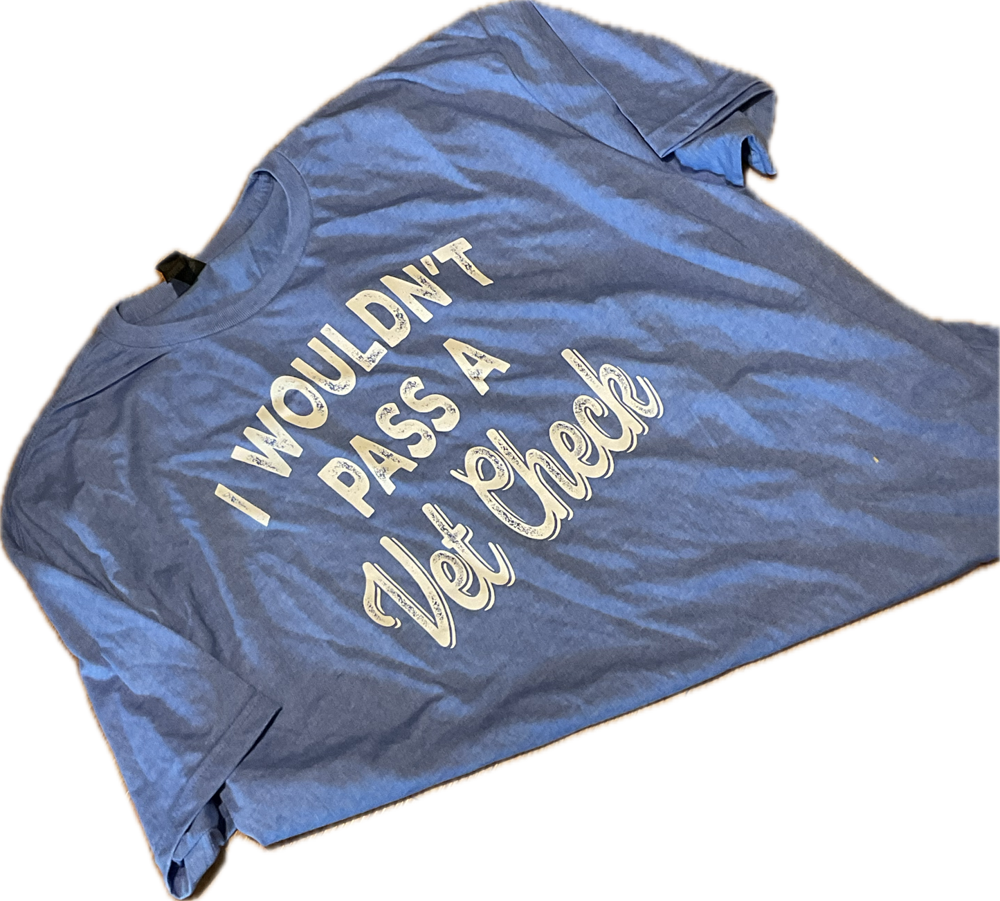 T-Shirt "Vet Check?'" in XXL Royal Blue Heather
