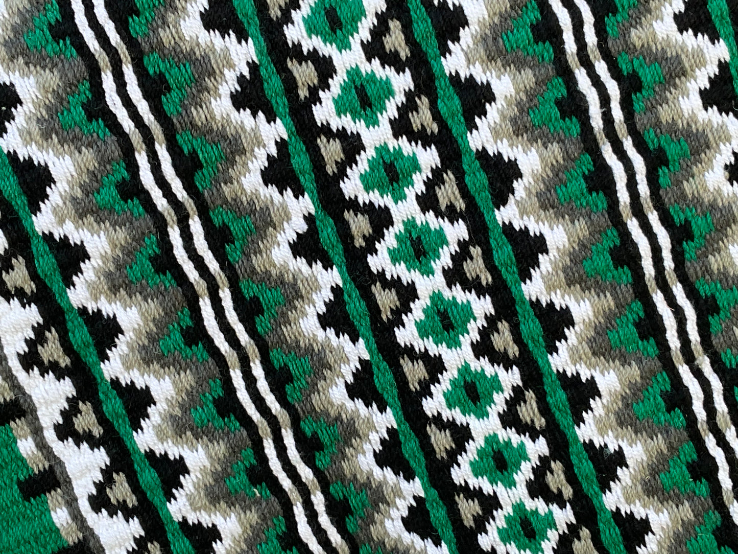 a118- Oversized Saddle blanket Kelly Green, Ash, Charcoal, White and Black
