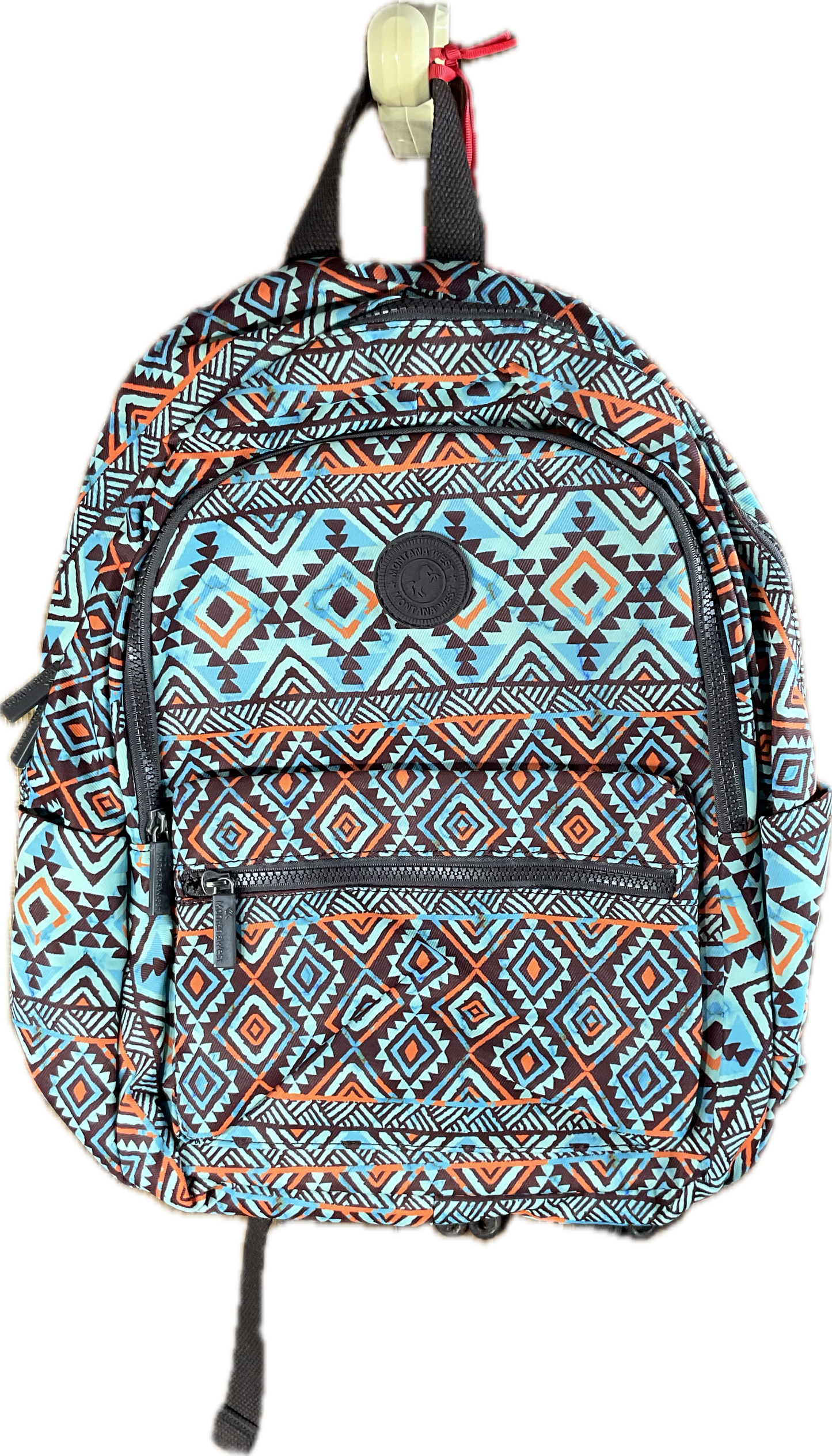 Montana West Backpack Brown, blues and orange