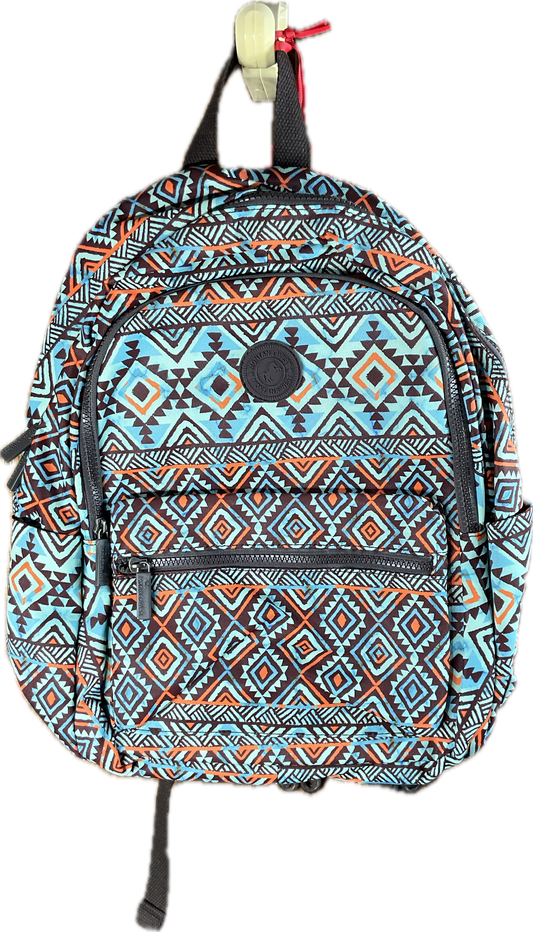 Montana West Backpack Brown, blues and orange