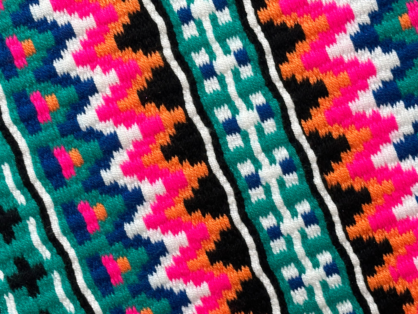 353 oversized saddle blanket bright teal white black neon pink orange royal blue