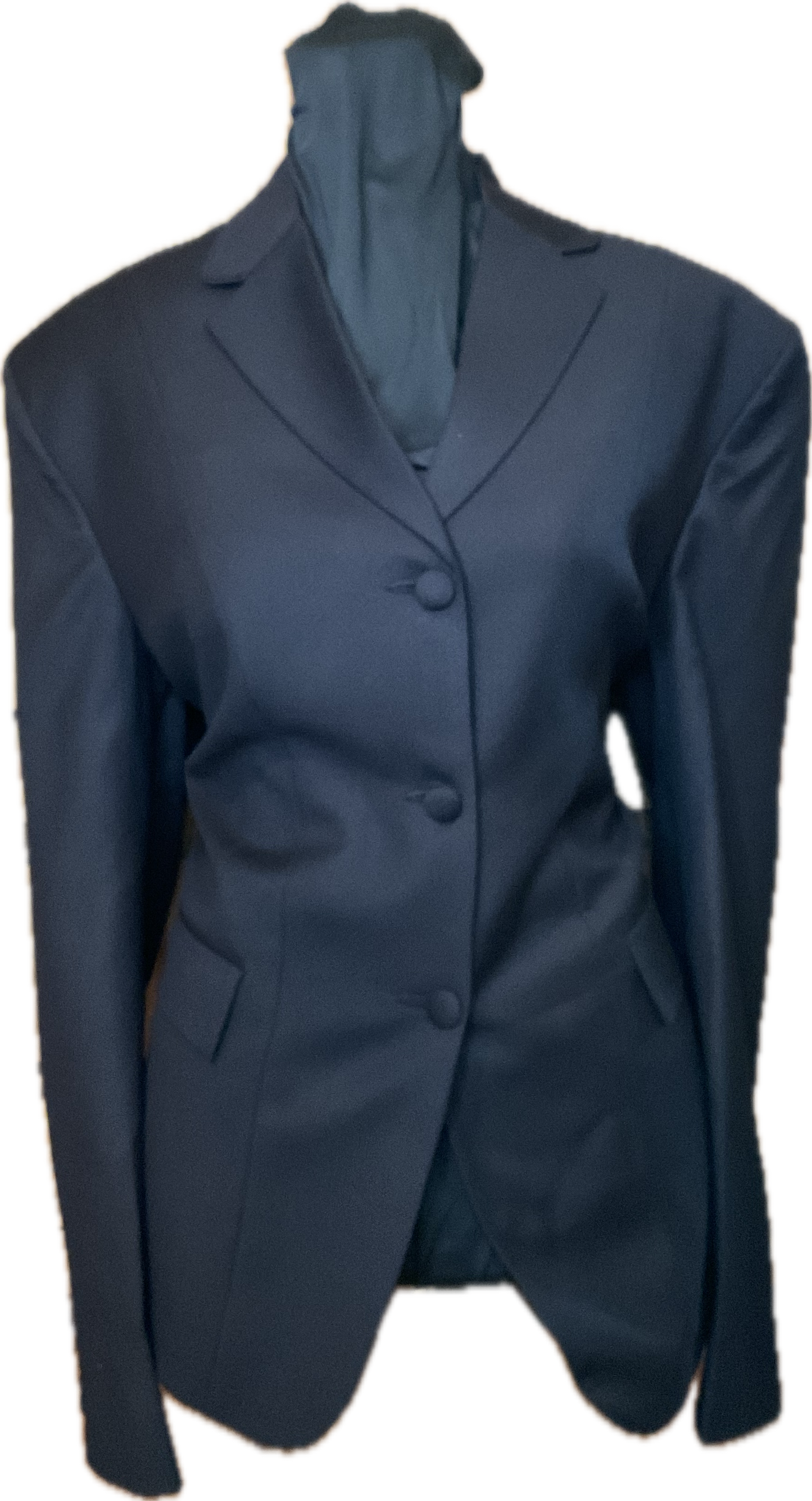 42 Bust* Black with Matching Velvet Collar
